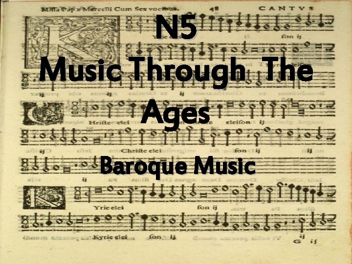 N 5 Music Through The Ages Baroque Music 