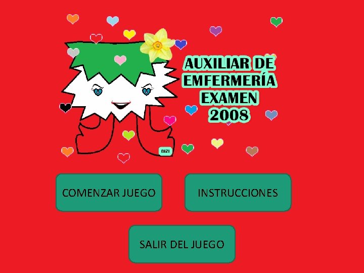 COMENZAR JUEGO INSTRUCCIONES SALIR DEL JUEGO 