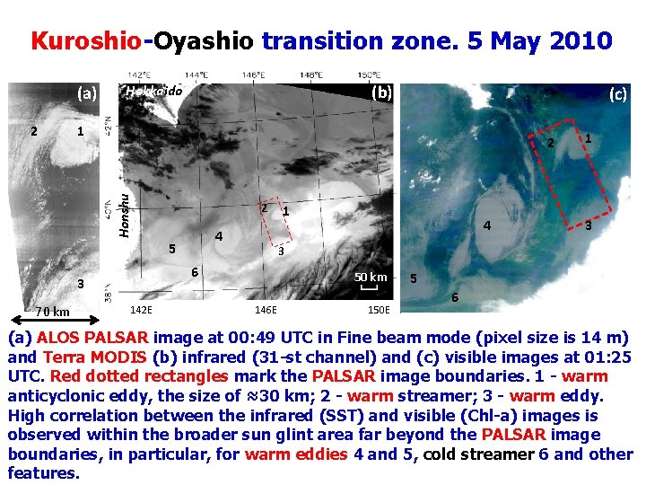 Kuroshio-Oyashio transition zone. 5 May 2010 (a) 2 2 4 5 142 E 1
