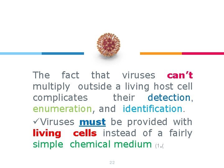 “ The fact that viruses can’t multiply outside a living host cell complicates their “ The fact that viruses can’t multiply outside a living host cell complicates their