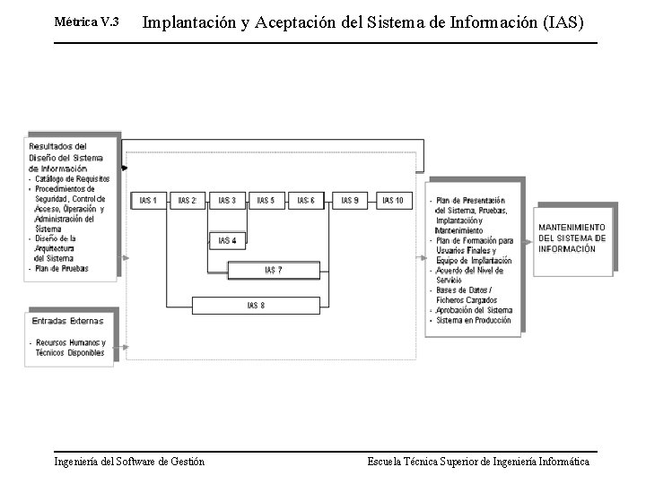 Métrica V. 3 Implantación y Aceptación del Sistema de Información (IAS) Ingeniería del Software