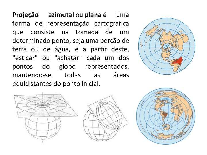 Projeção azimutal ou plana é uma forma de representação cartográfica que consiste na tomada