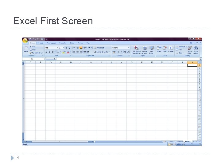 Excel First Screen 4 
