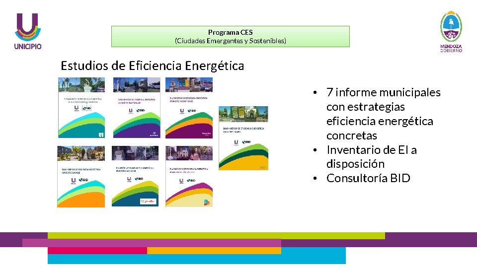 Programa CES (Ciudades Emergentes y Sostenibles) Estudios de Eficiencia Energética • 7 informe municipales