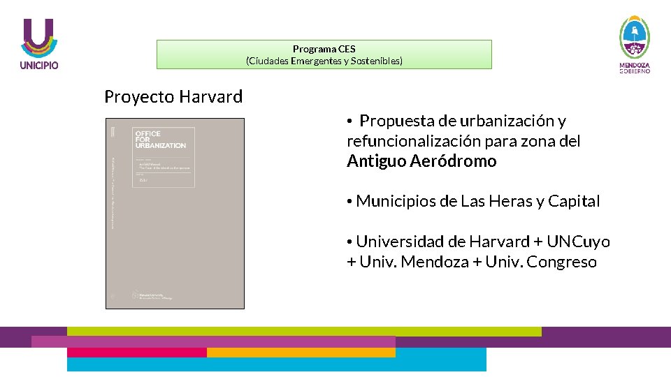 Programa CES (Ciudades Emergentes y Sostenibles) Proyecto Harvard • Propuesta de urbanización y refuncionalización