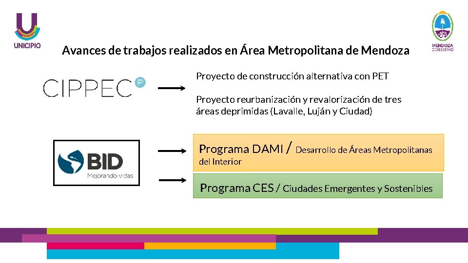 Avances de trabajos realizados en Área Metropolitana de Mendoza Proyecto de construcción alternativa con