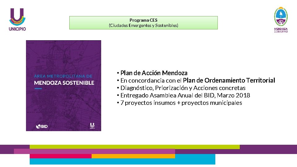 Programa CES (Ciudades Emergentes y Sostenibles) • Plan de Acción Mendoza • En concordancia