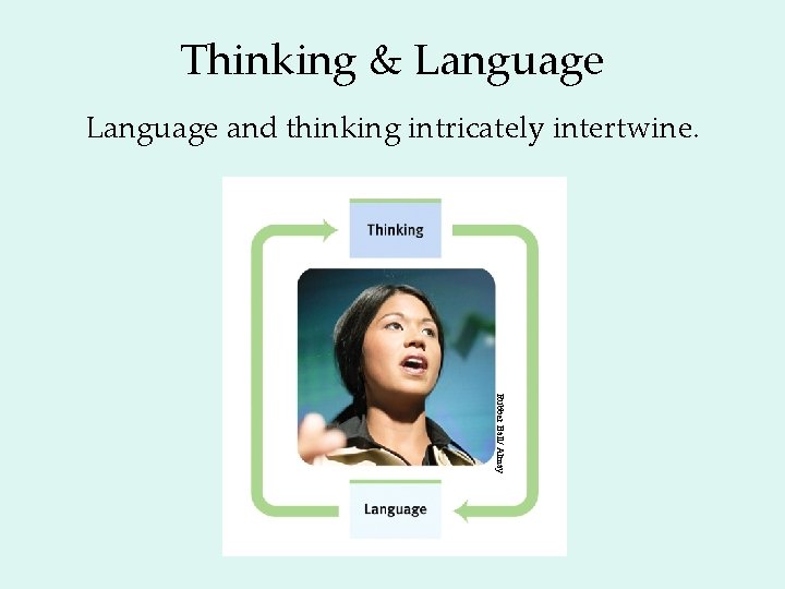 Thinking & Language and thinking intricately intertwine. Rubber Ball/ Almay 