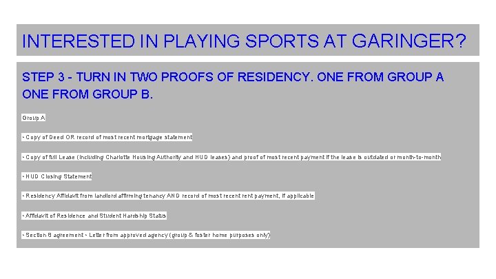 Interested In Playing Sports At Garinger Step 1