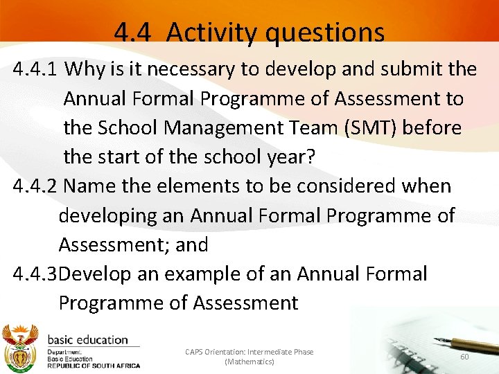 4. 4 Activity questions 4. 4. 1 Why is it necessary to develop and