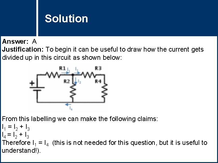 Solution Question Title Answer: A Justification: To begin it can be useful to draw Solution Question Title Answer: A Justification: To begin it can be useful to draw