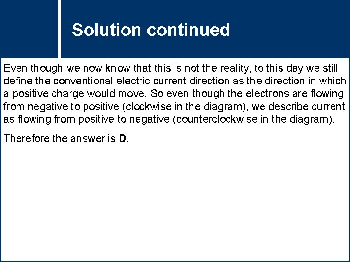 Solution Questioncontinued Title Even though we now know that this is not the reality,