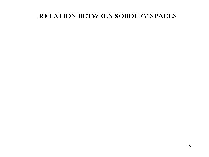 RELATION BETWEEN SOBOLEV SPACES 17 