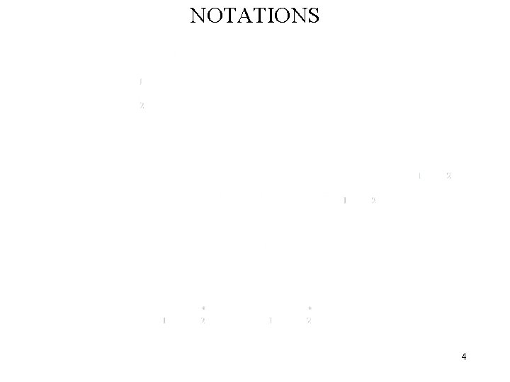 NOTATIONS 4 