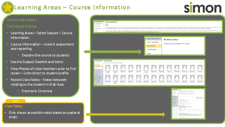 Learning Areas – Course Information: The Subject Outline. • Learning Areas > Select Subject