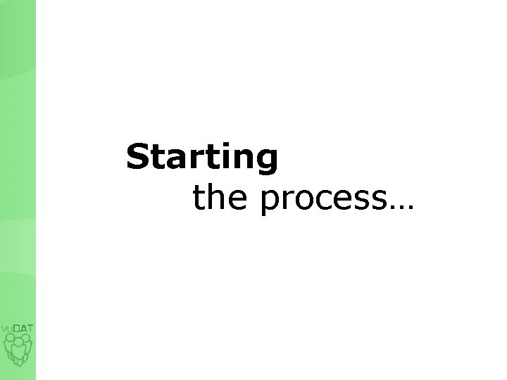 Starting the process… 