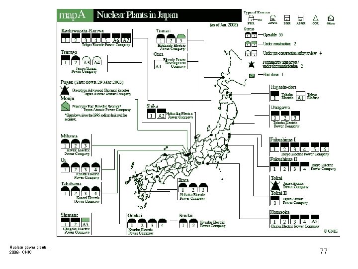 Nuclear power plants 2008 - CNIC 77 