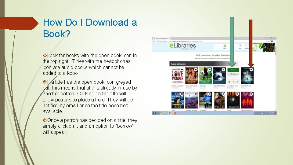How Do I Download a Book? Look for books with the open book icon