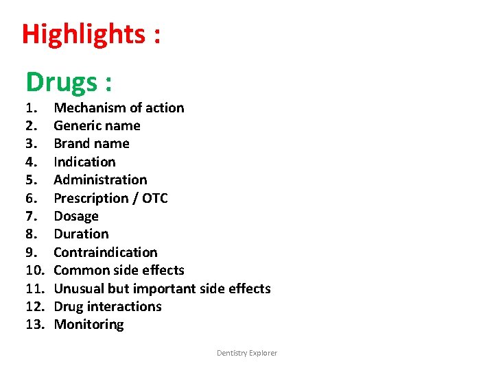 Highlights : Drugs : 1. 2. 3. 4. 5. 6. 7. 8. 9. 10.