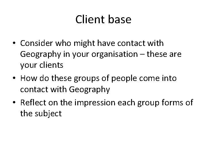 Raising the profile of Geography Learning To