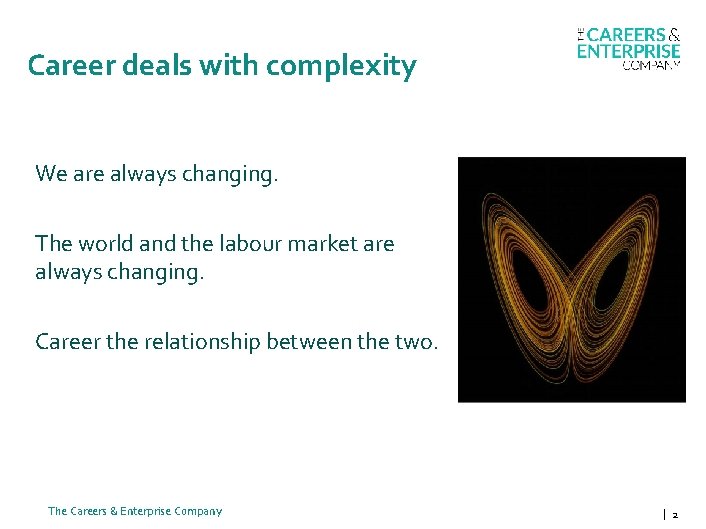 Career deals with complexity We are always changing. The world and the labour market