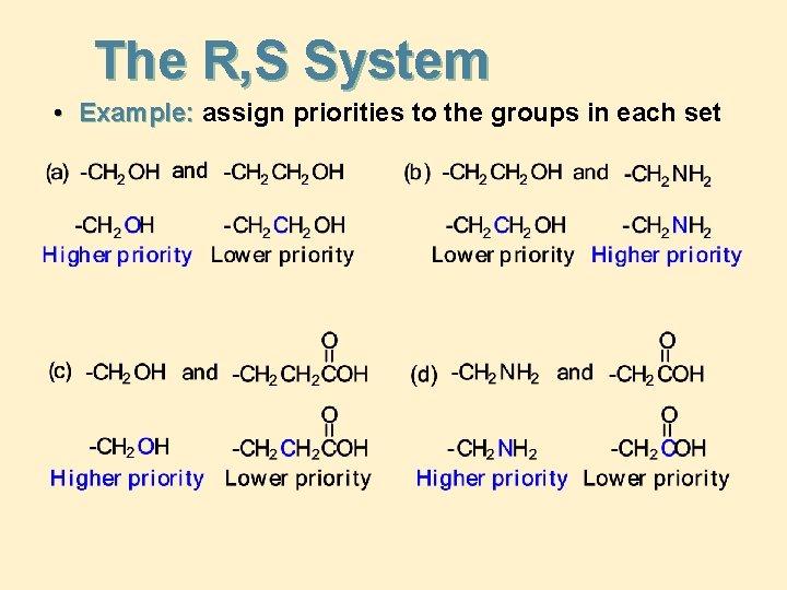 The R, S System • Example: assign priorities to the groups in each set