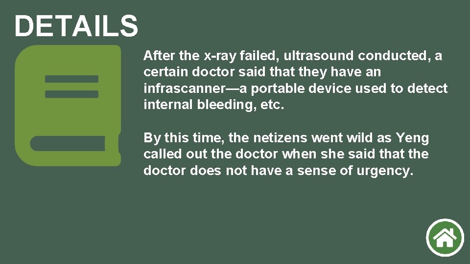DETAILS After the x-ray failed, ultrasound conducted, a certain doctor said that they have DETAILS After the x-ray failed, ultrasound conducted, a certain doctor said that they have