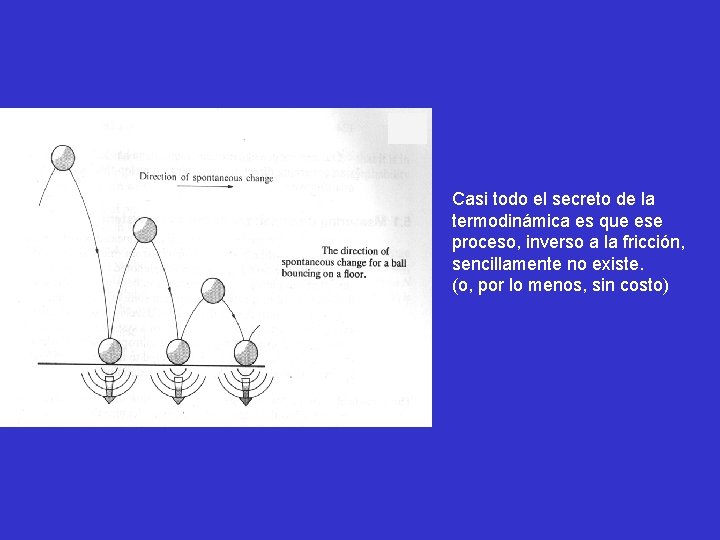 Casi todo el secreto de la termodinámica es que ese proceso, inverso a la
