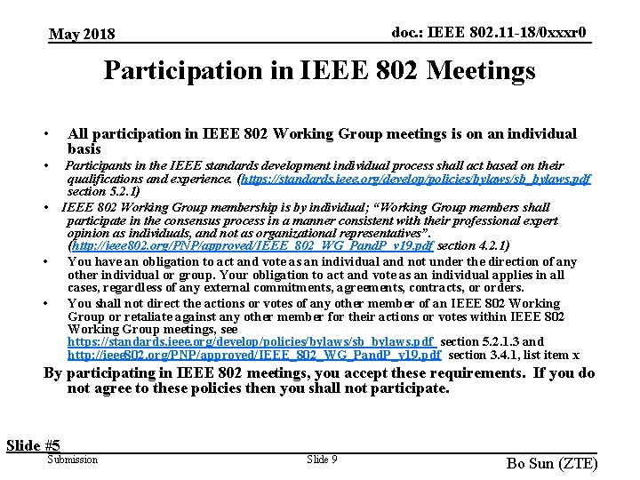 doc. : IEEE 802. 11 -18/0 xxxr 0 May 2018 Participation in IEEE 802