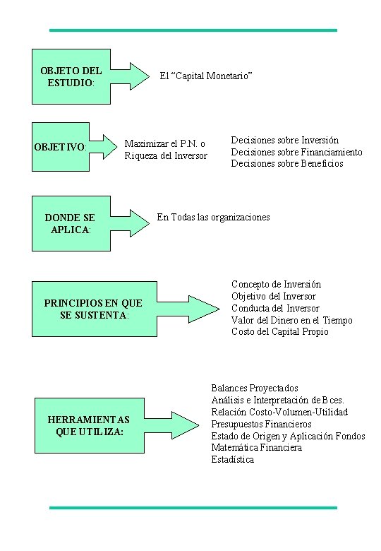 OBJETO DEL ESTUDIO: OBJETIVO: El “Capital Monetario” Maximizar el P. N. o Riqueza del OBJETO DEL ESTUDIO: OBJETIVO: El “Capital Monetario” Maximizar el P. N. o Riqueza del