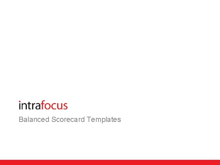 Balanced Scorecard Templates 