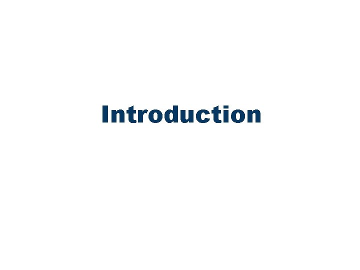 Introduction 
