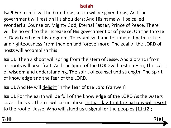 Isaiah Isa 9 For a child will be born to us, a son will