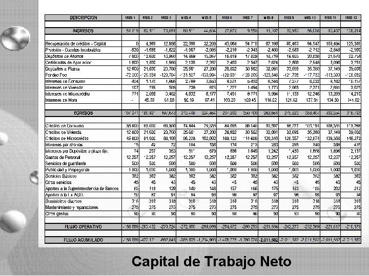 Capital de Trabajo Neto Capital de Trabajo Neto
