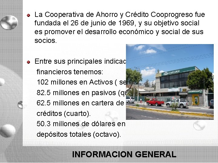 La Cooperativa de Ahorro y Crédito Cooprogreso fue fundada el 26 de junio de La Cooperativa de Ahorro y Crédito Cooprogreso fue fundada el 26 de junio de