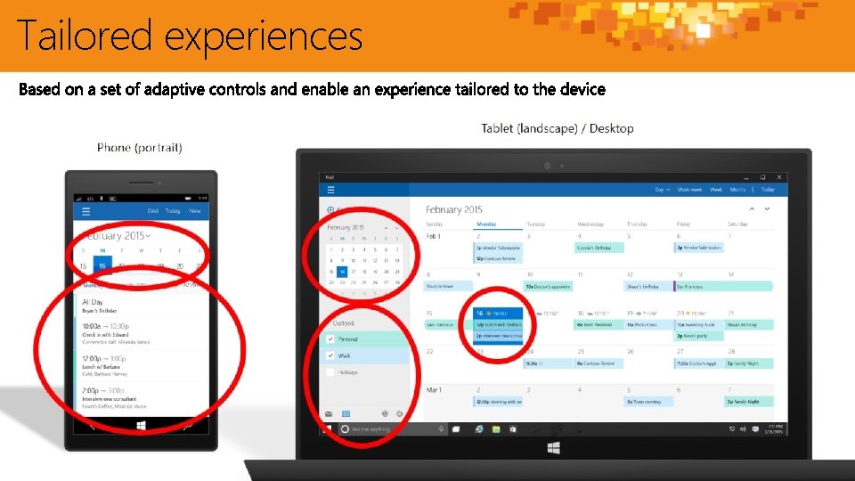 Tailored experiences 