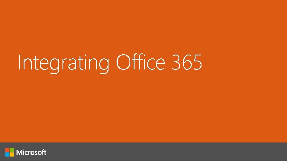 Integrating Office 365 