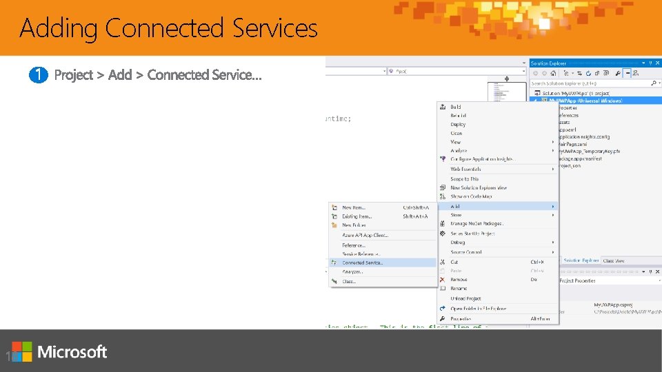 Adding Connected Services 
