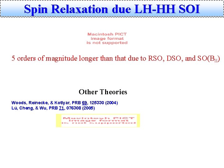 Spin Relaxation due LH-HH SOI 5 orders of magnitude longer than that due to