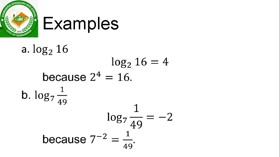 Examples • 
