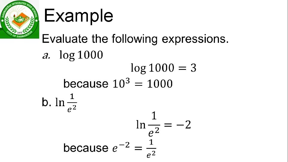 Example • 