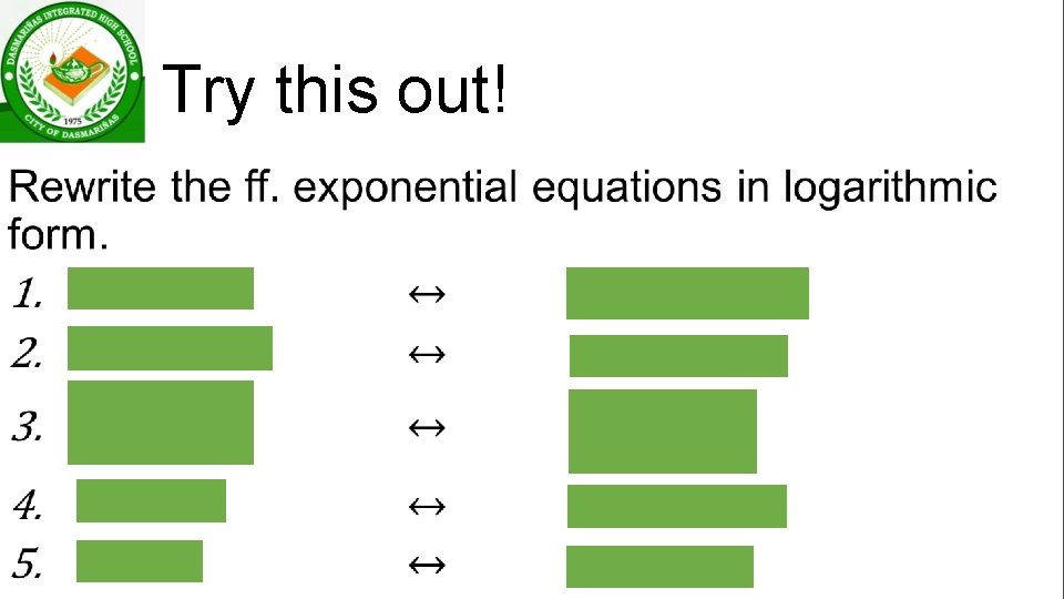 Try this out! • 