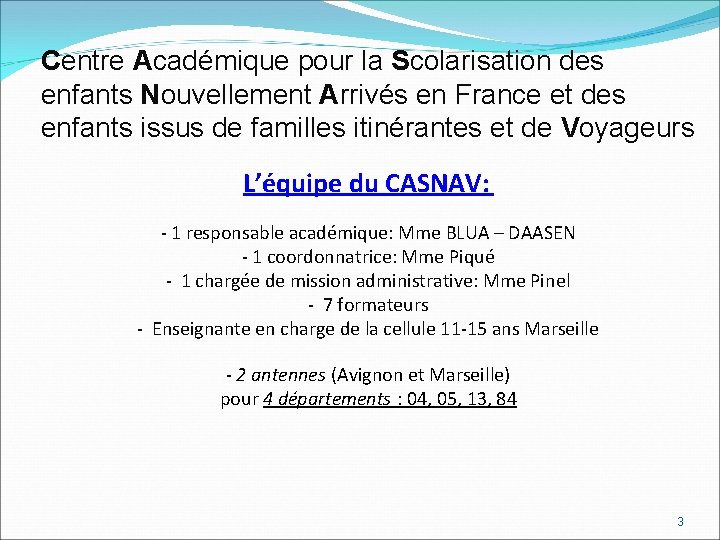 Centre Académique pour la Scolarisation des enfants Nouvellement Arrivés en France et des enfants