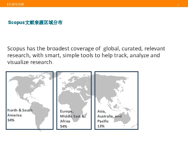 | Scopus文献来源区域分布 Scopus has the broadest coverage of global, curated, relevant research, with smart,