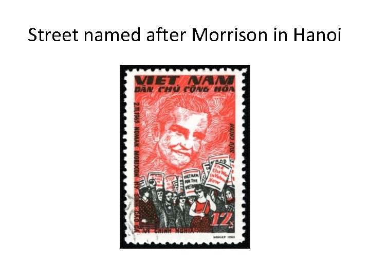 Street named after Morrison in Hanoi Street named after Morrison in Hanoi