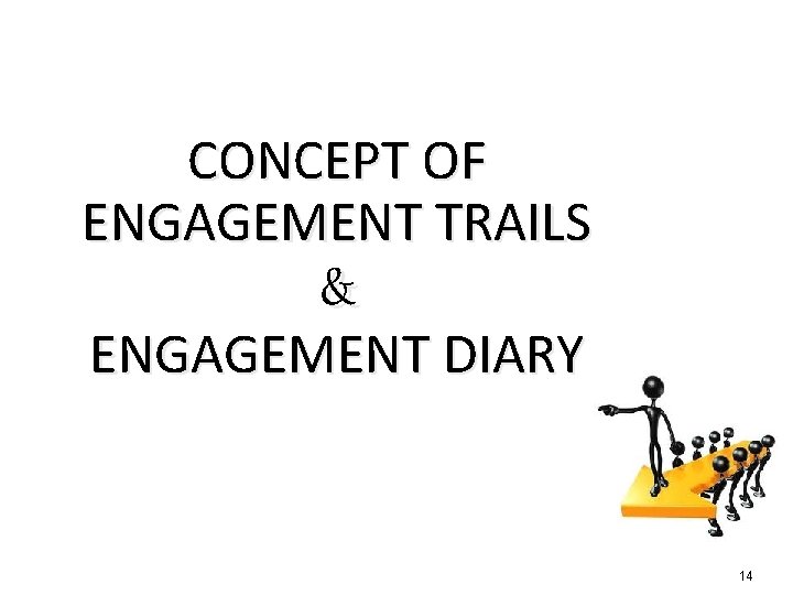 CONCEPT OF ENGAGEMENT TRAILS & ENGAGEMENT DIARY 14 