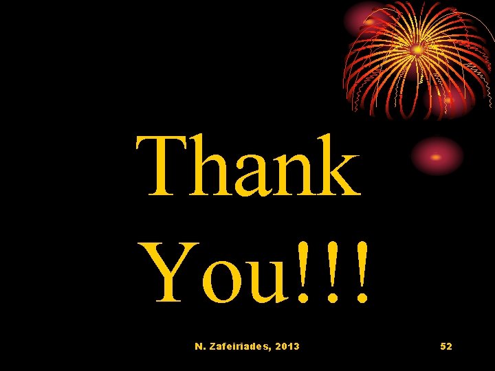 Thank You!!! N. Zafeiriades, 2013 52 