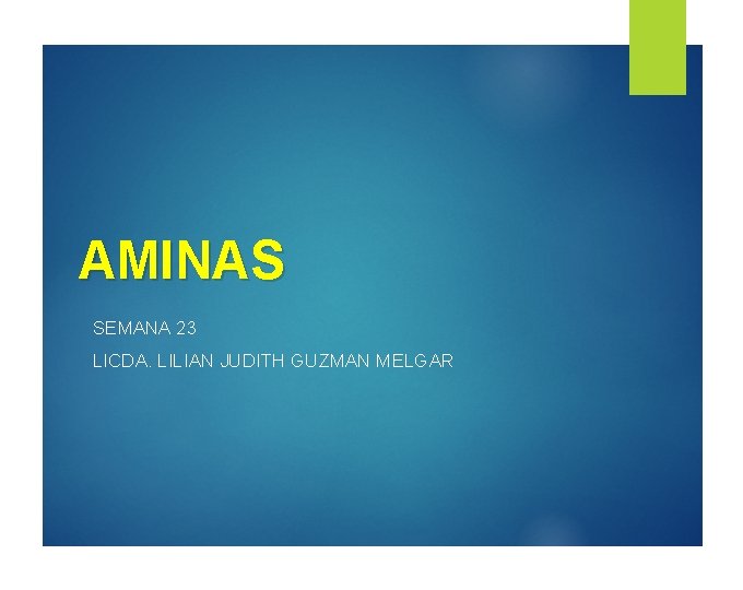 AMINAS SEMANA 23 LICDA. LILIAN JUDITH GUZMAN MELGAR 