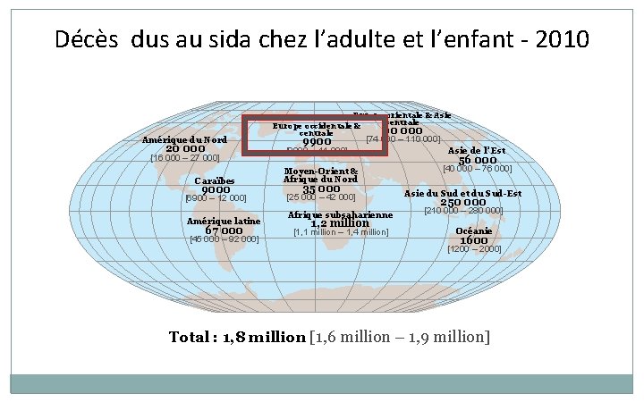 Décès dus au sida chez l’adulte et l’enfant - 2010 Amérique du Nord 20 Décès dus au sida chez l’adulte et l’enfant - 2010 Amérique du Nord 20