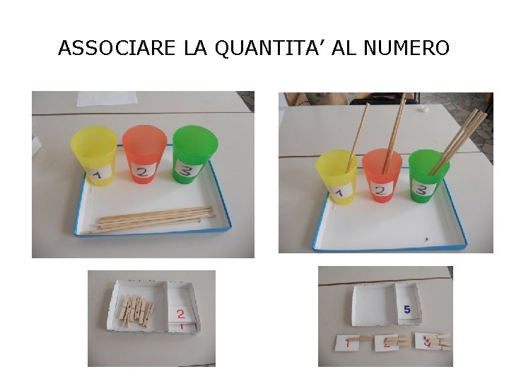 ASSOCIARE LA QUANTITA’ AL NUMERO 